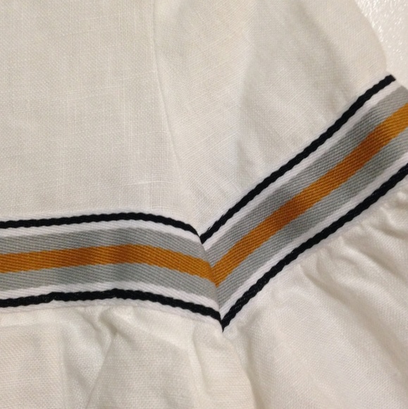 ZARA BASICS boho white flowy linen top blouse - Picture 4 of 6